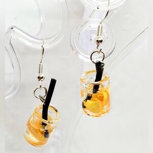 7/$10 Mini Fruit Jar Earrings, New